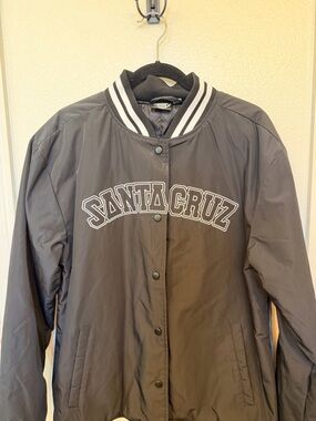 Santa Cruz Skateboards Black Varsity-Style Bomber Jacket